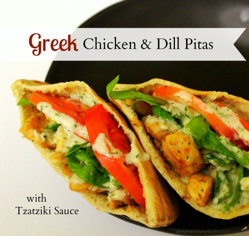Greek Chicken & Dill Pitas